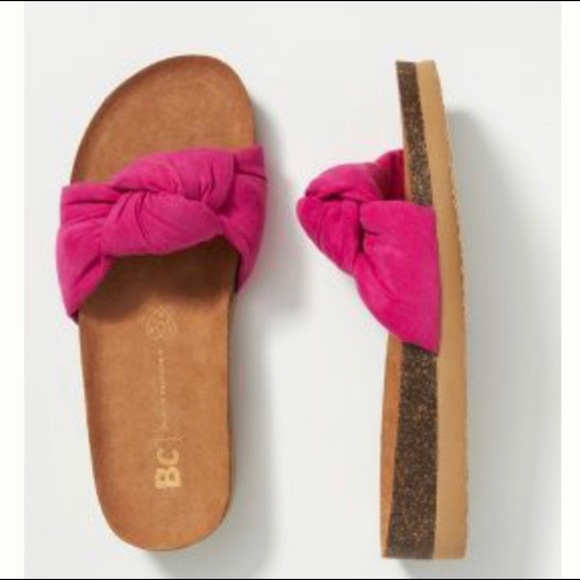 NWT Anthropologie 	BC FOOTWEAR REUNION KNOT SLIDE SANDALS - Picture 1 of 9